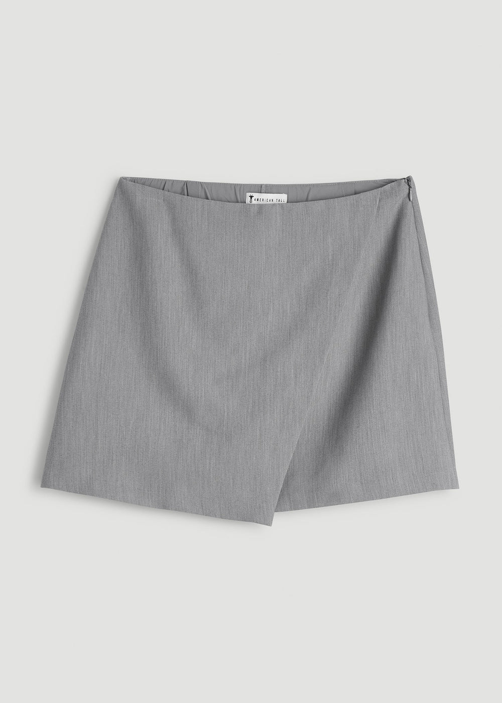 American Tall Online Shop | Wrap Mini Skort for Tall Women in Ash Grey Mix