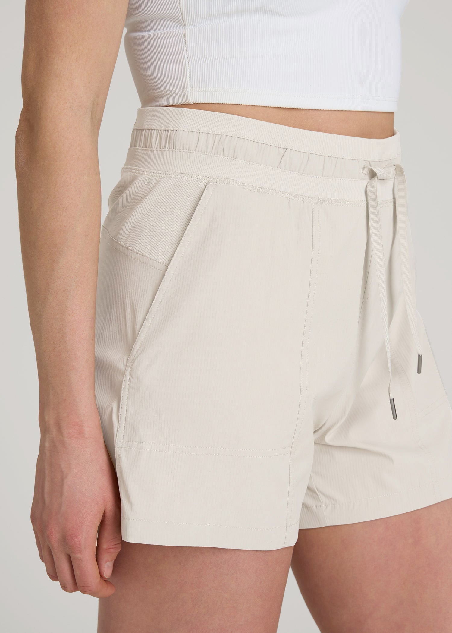 American Tall Sale | High Rise After Practice Short for Tall Women in Stone