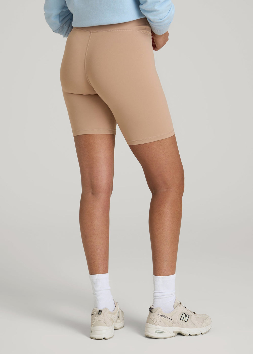 American Tall Outlet | Balance Bike Shorts for Tall Women in Sun Tan