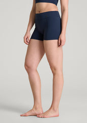 American Tall Online | Fitted Hybrid Shorts for Tall Women in Navy Blue