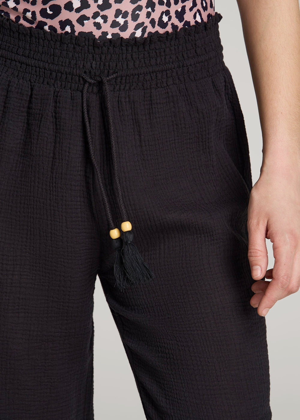 American Tall Online Shop | Gauze Cover Up Pants for Tall Women in Black