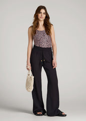 American Tall Online Shop | Gauze Cover Up Pants for Tall Women in Black