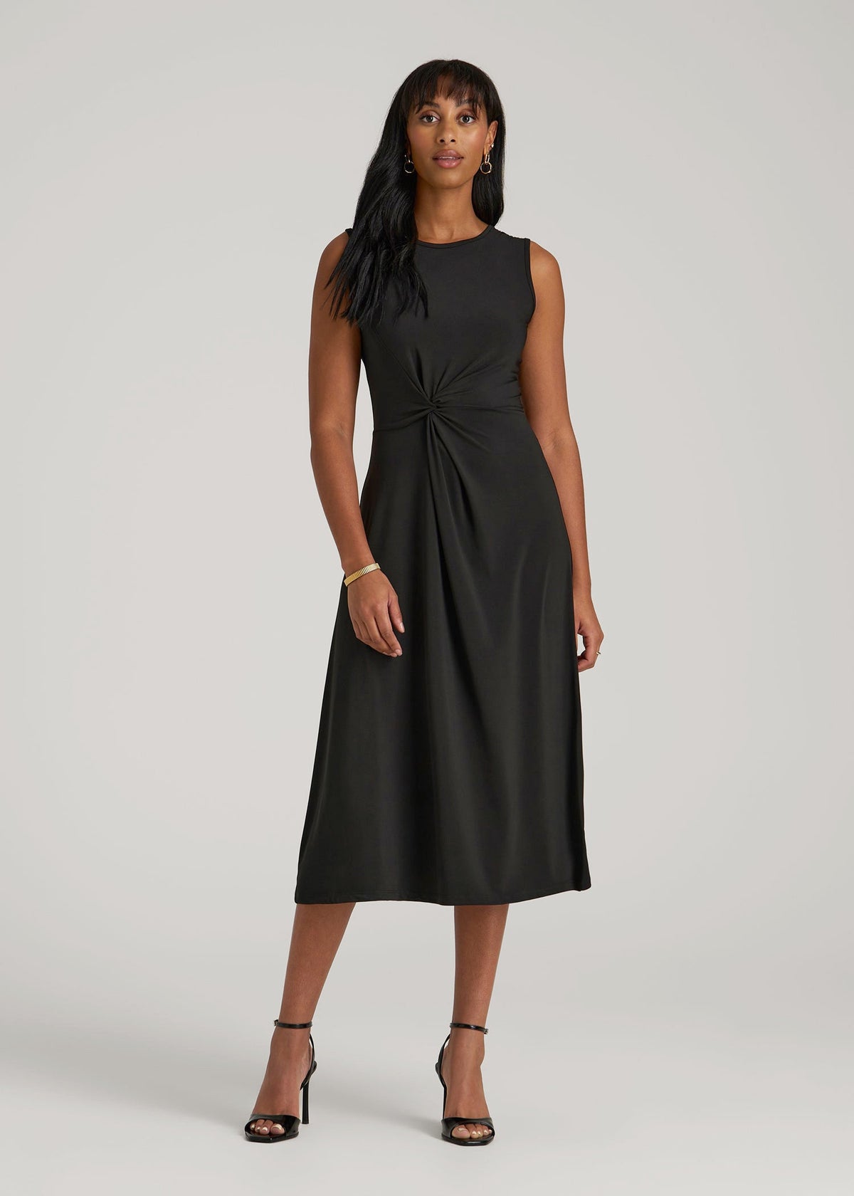 American Tall Online Shop | Sleeveless Knot Front Dress for Tall Women in Black