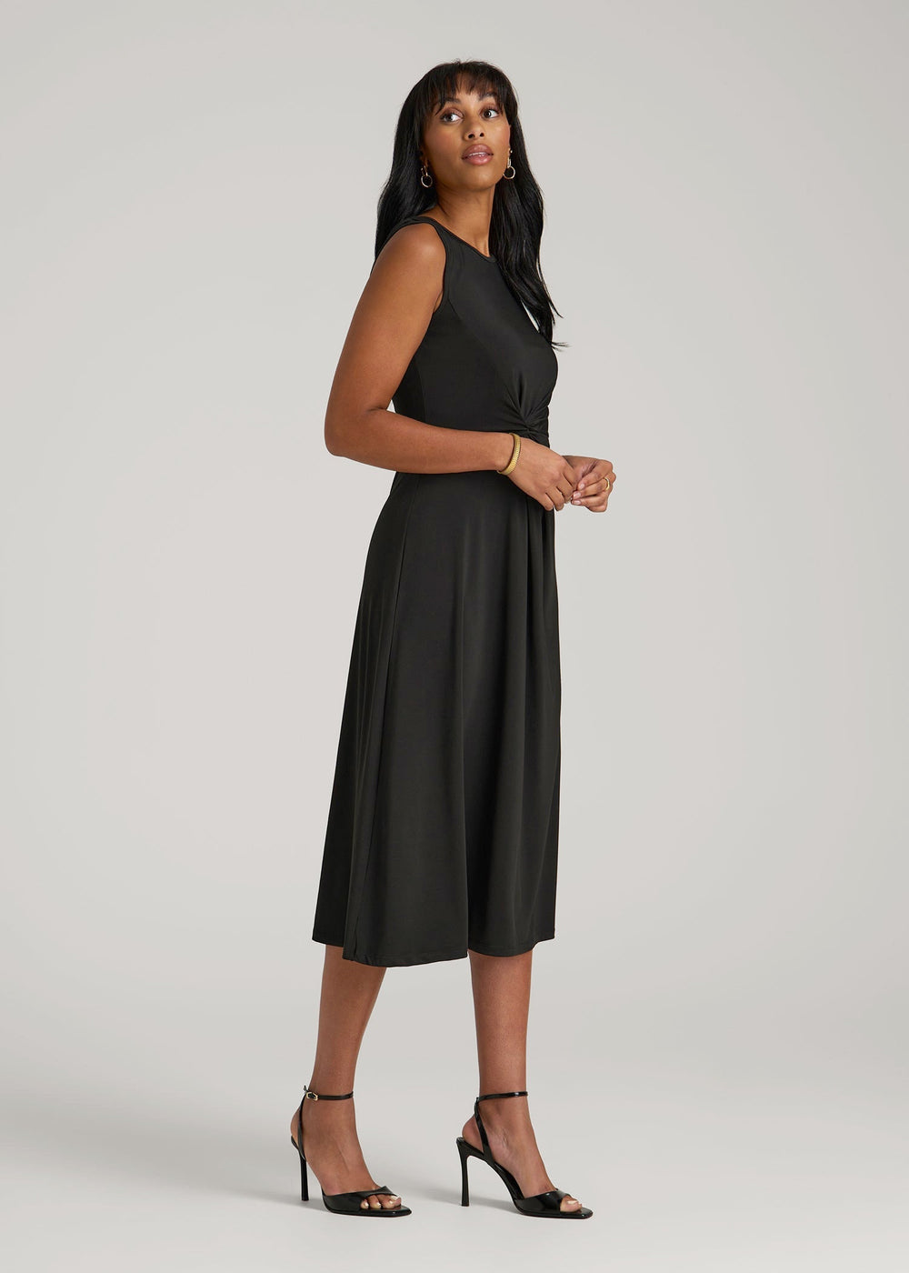 American Tall Online Shop | Sleeveless Knot Front Dress for Tall Women in Black