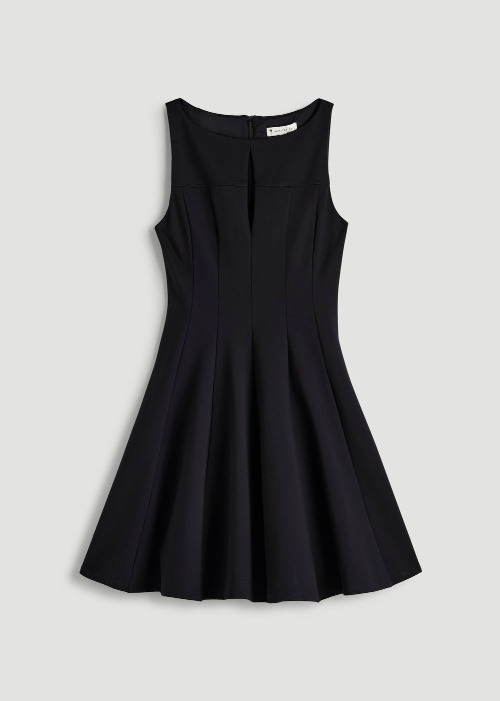 American Tall Sale | Soft Flex Ponte Mini Babydoll Dress for Tall Women in Black