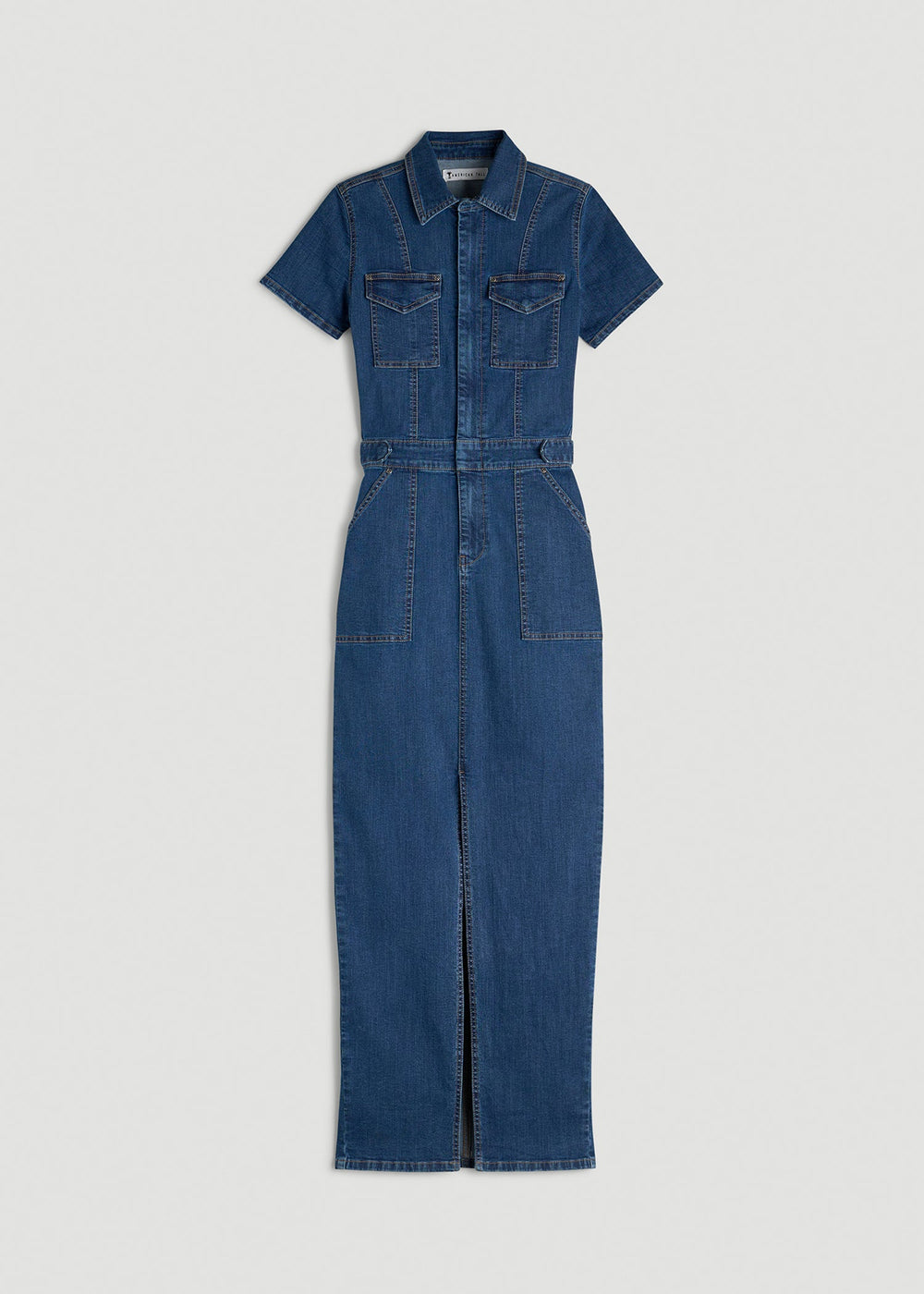 American Tall Discount | Maxi Denim Dress for Tall Women in New Colorado Blue
