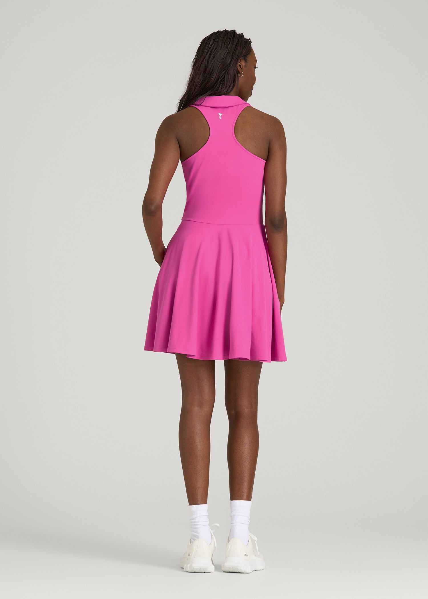 American Tall Online | Balance Racerback Sleeveless Polo Dress for Tall Women in Magenta