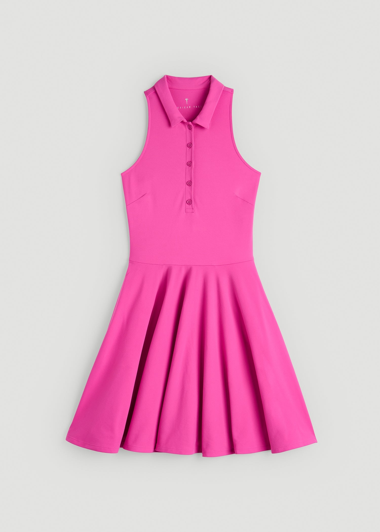 American Tall Online | Balance Racerback Sleeveless Polo Dress for Tall Women in Magenta