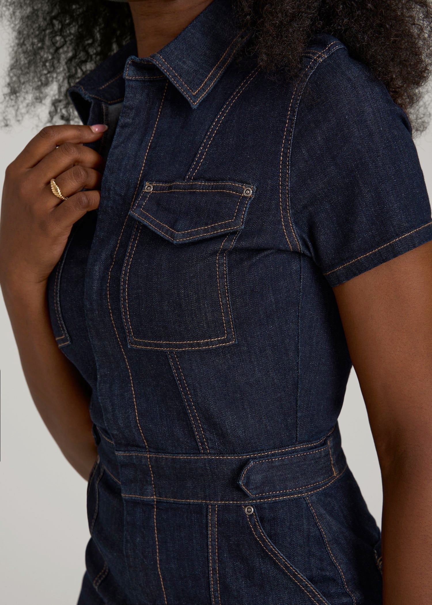 American Tall Sale | Maxi Denim Dress for Tall Women in Rinse Wash