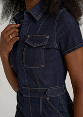 American Tall Sale | Maxi Denim Dress for Tall Women in Rinse Wash