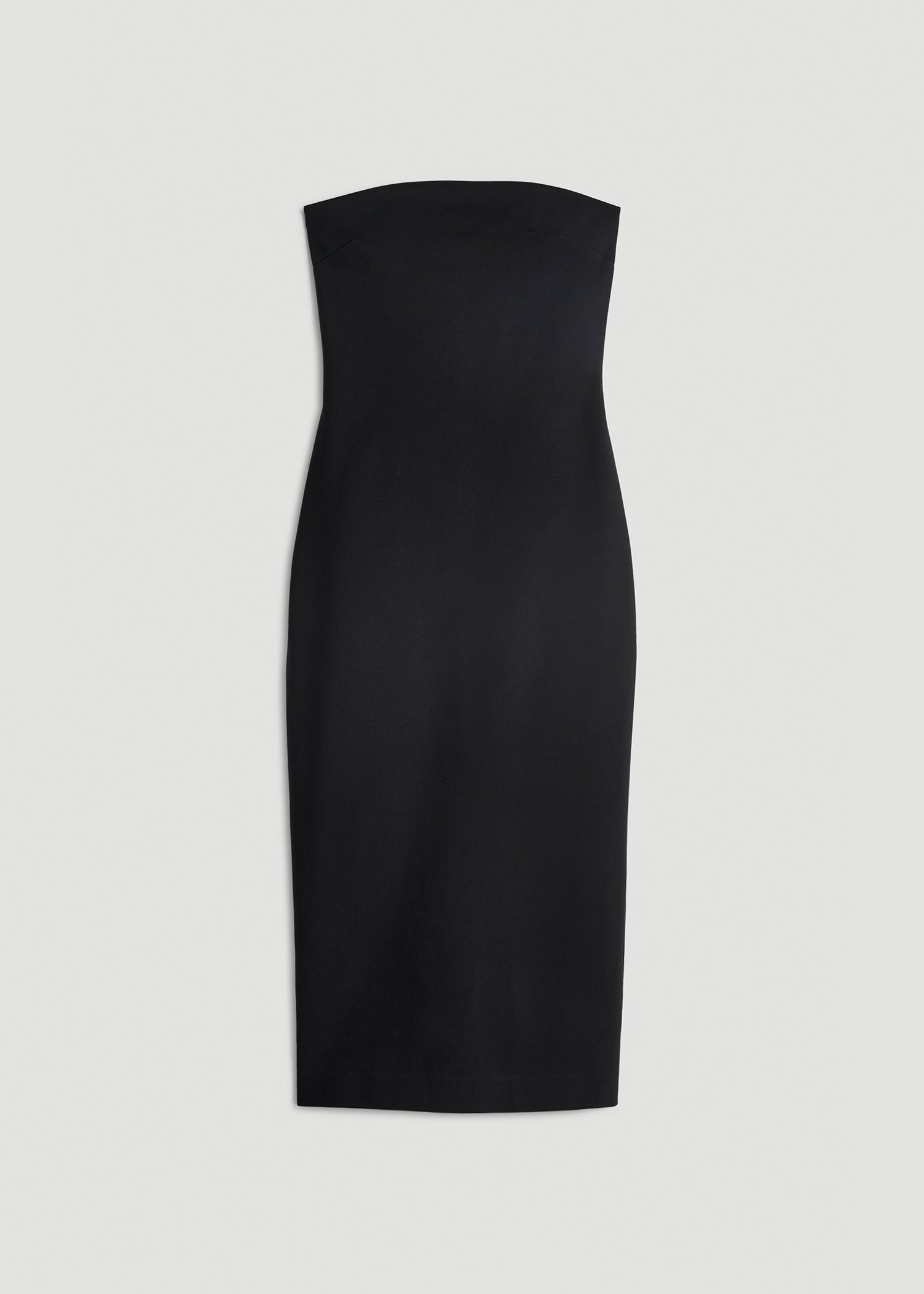 American Tall Outlet | Soft Flex Ponte Fitted Bustier Dress for Tall Women in Black