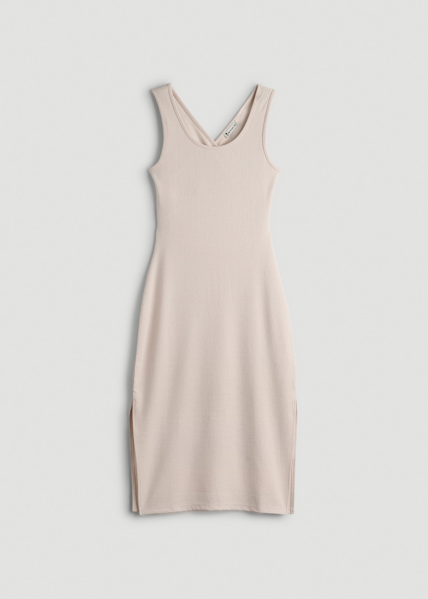 American Tall Online Shop | Midi Cross Back Sleeveless Dress for Tall Women in Shell