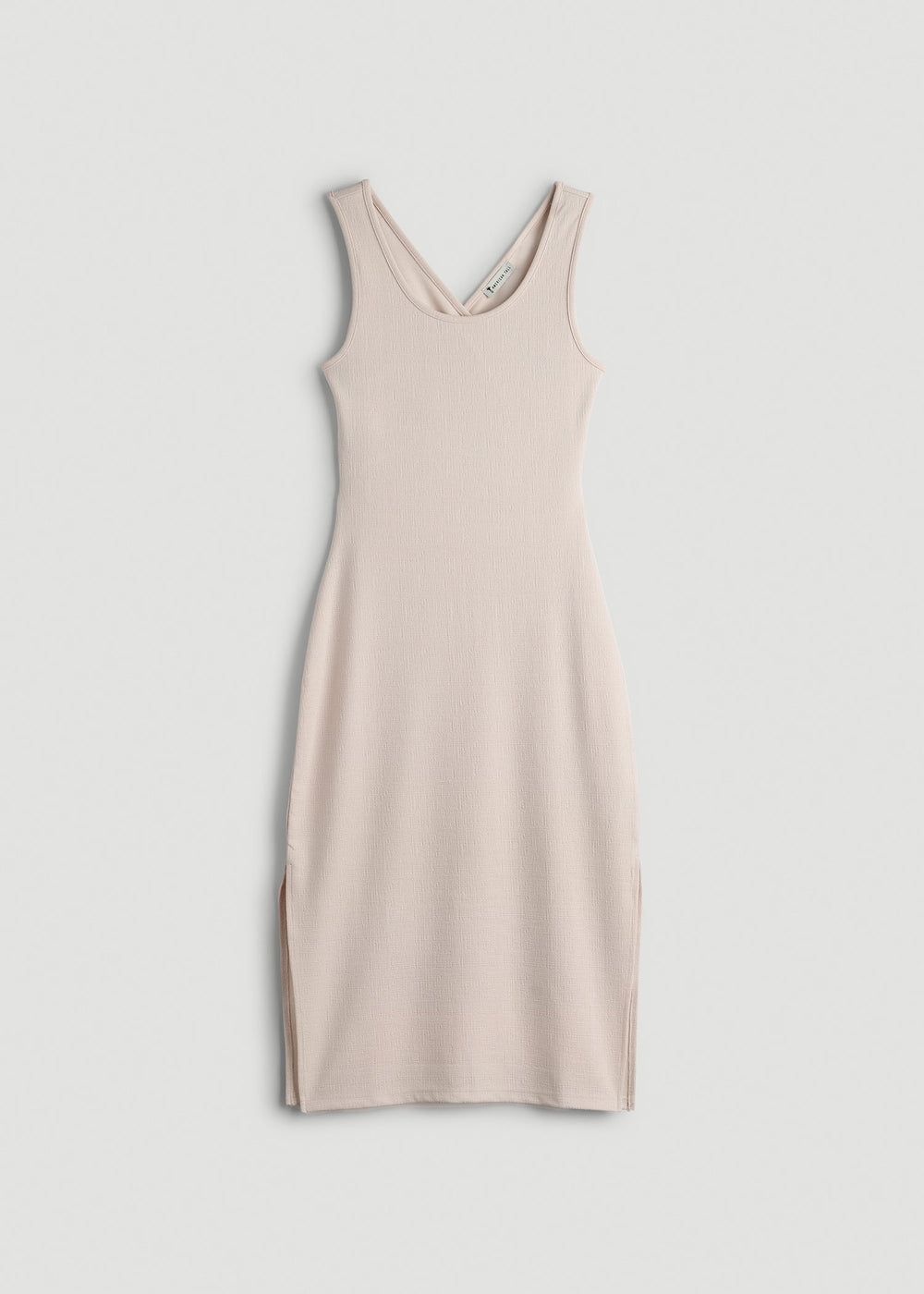 American Tall Online Shop | Midi Cross Back Sleeveless Dress for Tall Women in Shell