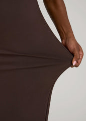 American Tall Sale | Soft Flex Ponte Fitted Bustier Dress for Tall Women in Espresso