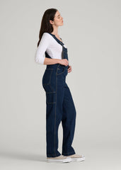 American Tall Online | Denim Overalls for Tall Women in Deep Indigo Wash