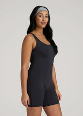 American Tall Discount | Balance Scoopneck Romper for Tall Women in Black