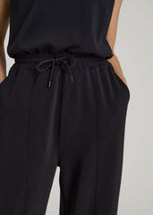 American Tall Online | Soft Motion Sleeveless Sweatpant Jumpsuit for Tall Women in Black