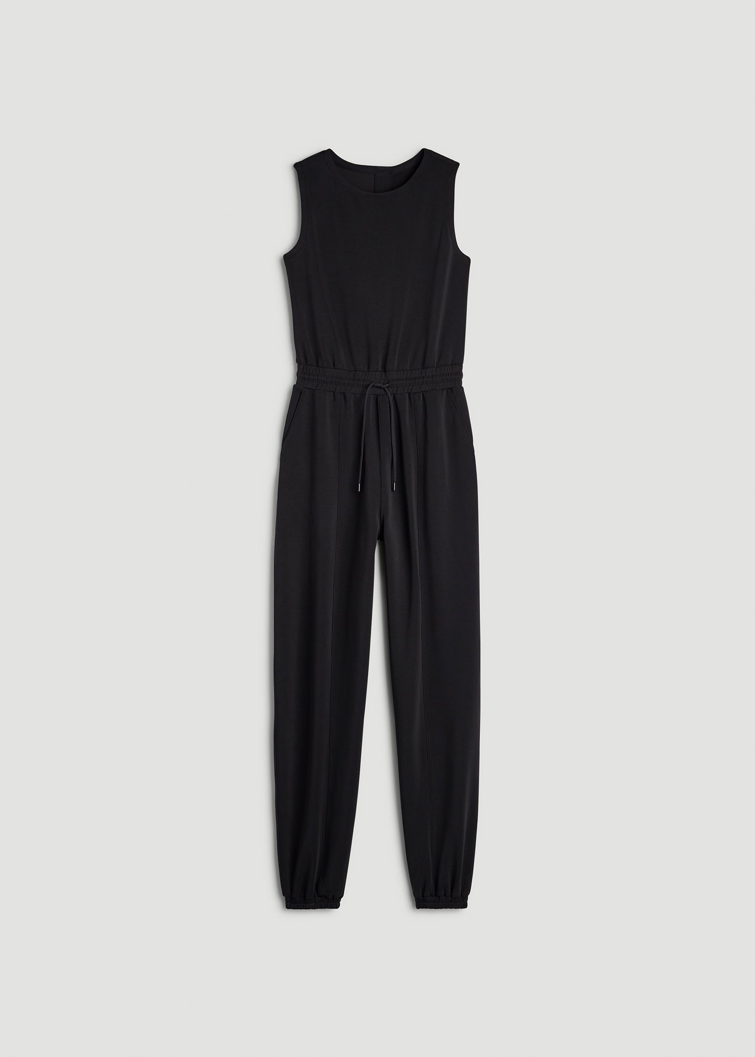 American Tall Online | Soft Motion Sleeveless Sweatpant Jumpsuit for Tall Women in Black