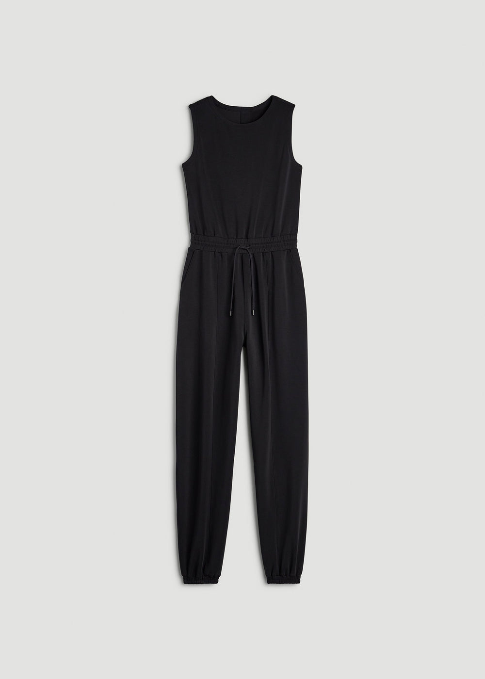 American Tall Online | Soft Motion Sleeveless Sweatpant Jumpsuit for Tall Women in Black