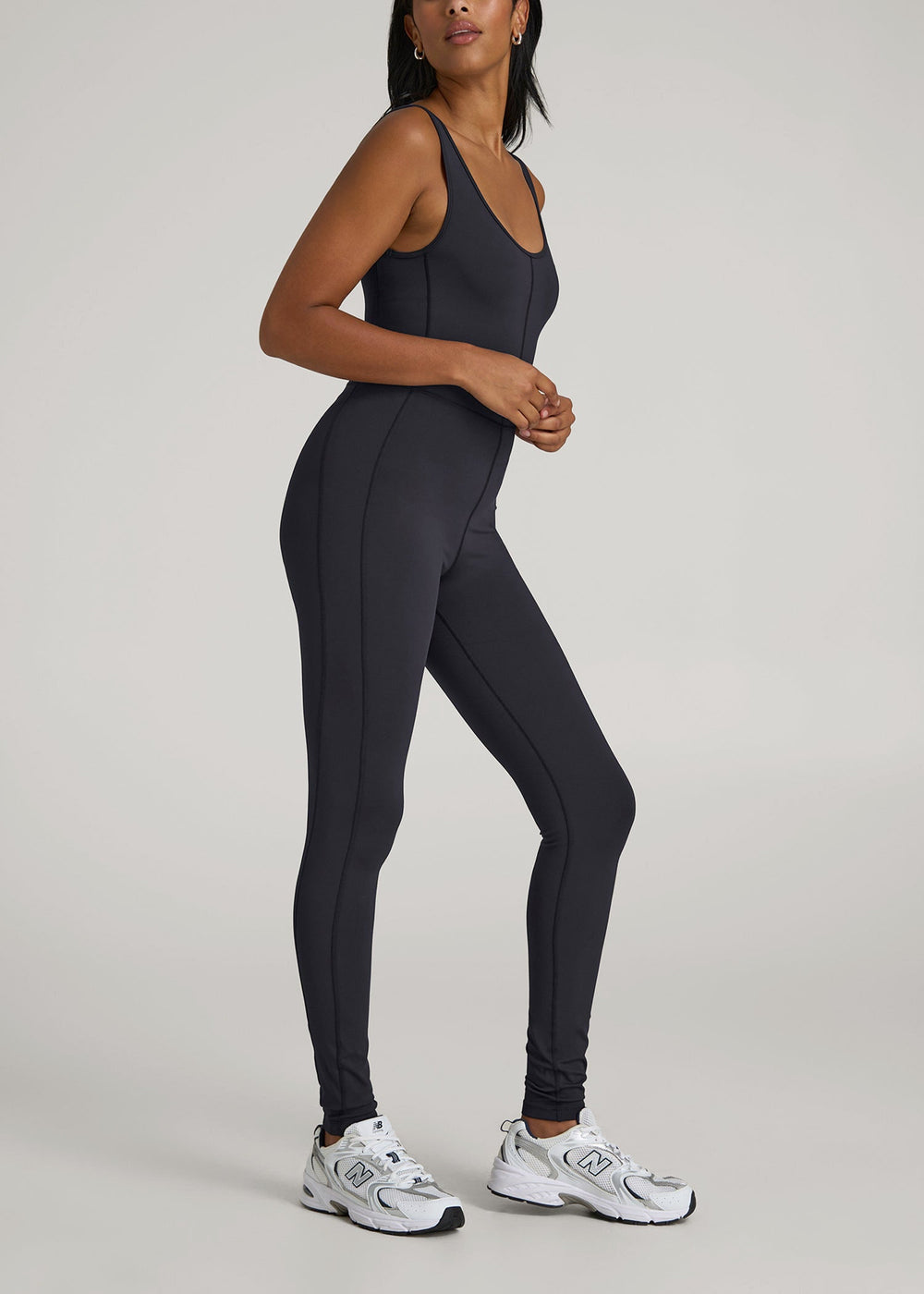 American Tall Sale | Balance Scoop Neck Jumpsuit for Tall Women in Black
