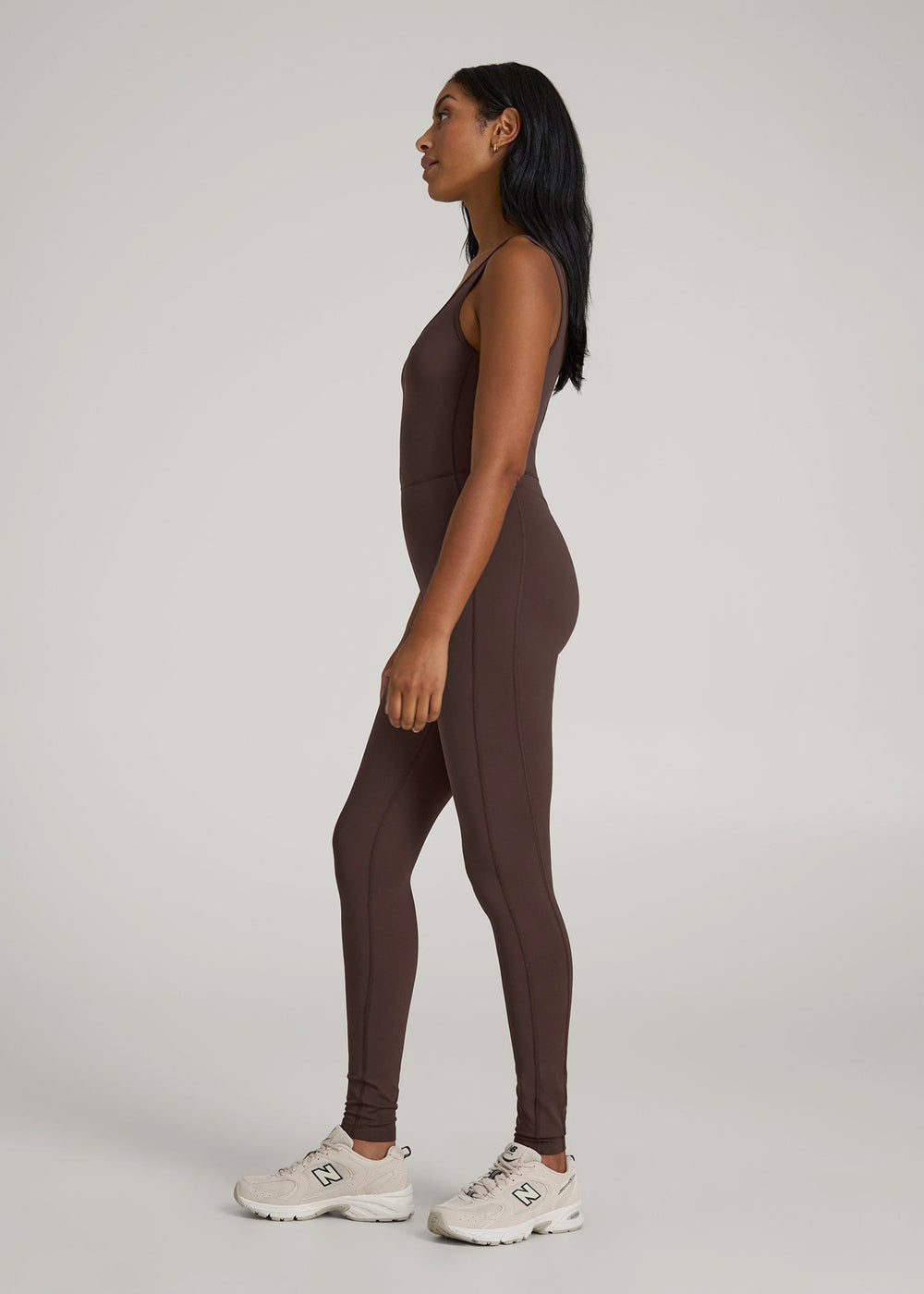 American Tall Outlet | Balance Scoop Neck Jumpsuit for Tall Women in Espresso