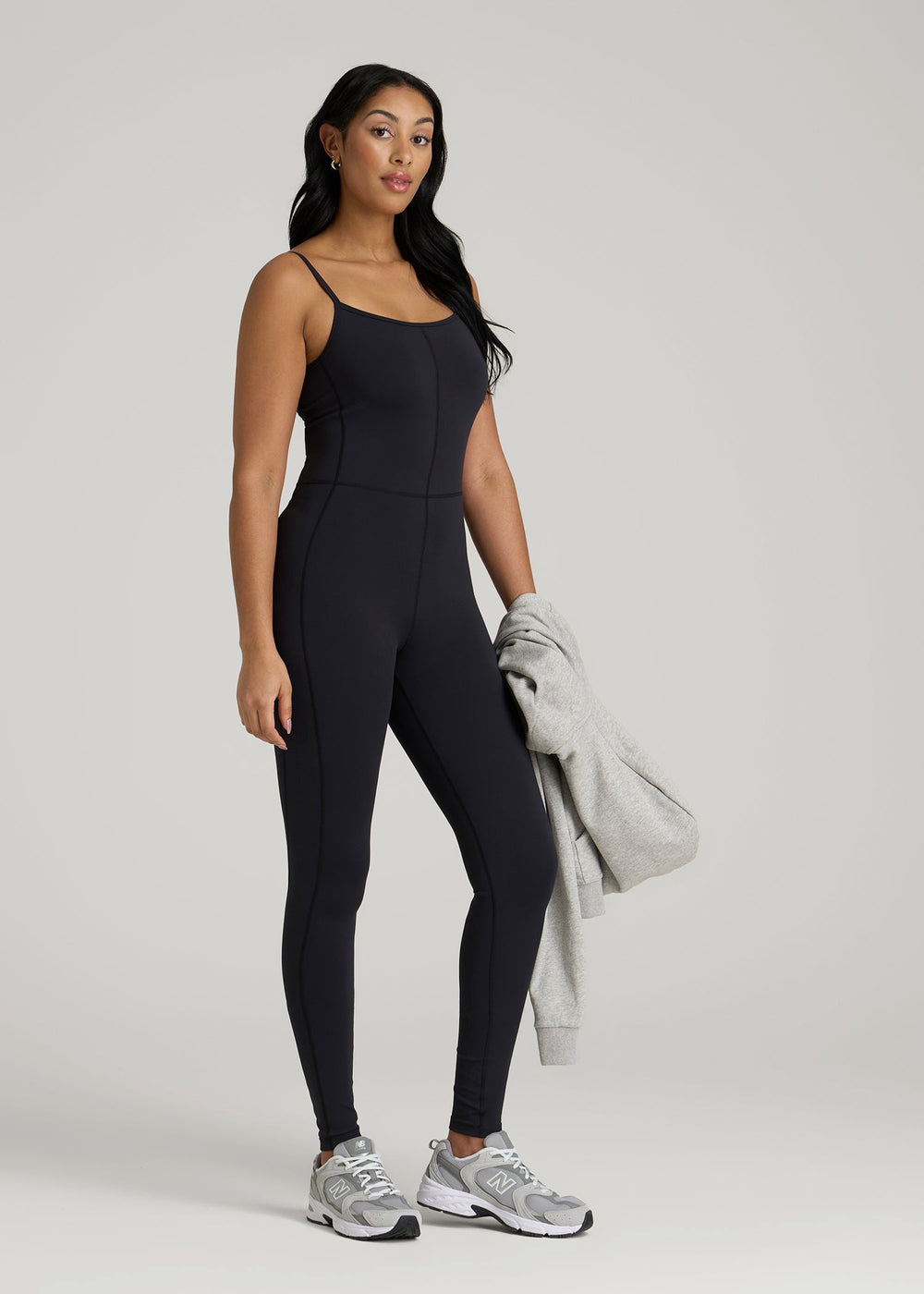 American Tall For Sale | Balance Spaghetti Strap Jumpsuit for Tall Women in Black