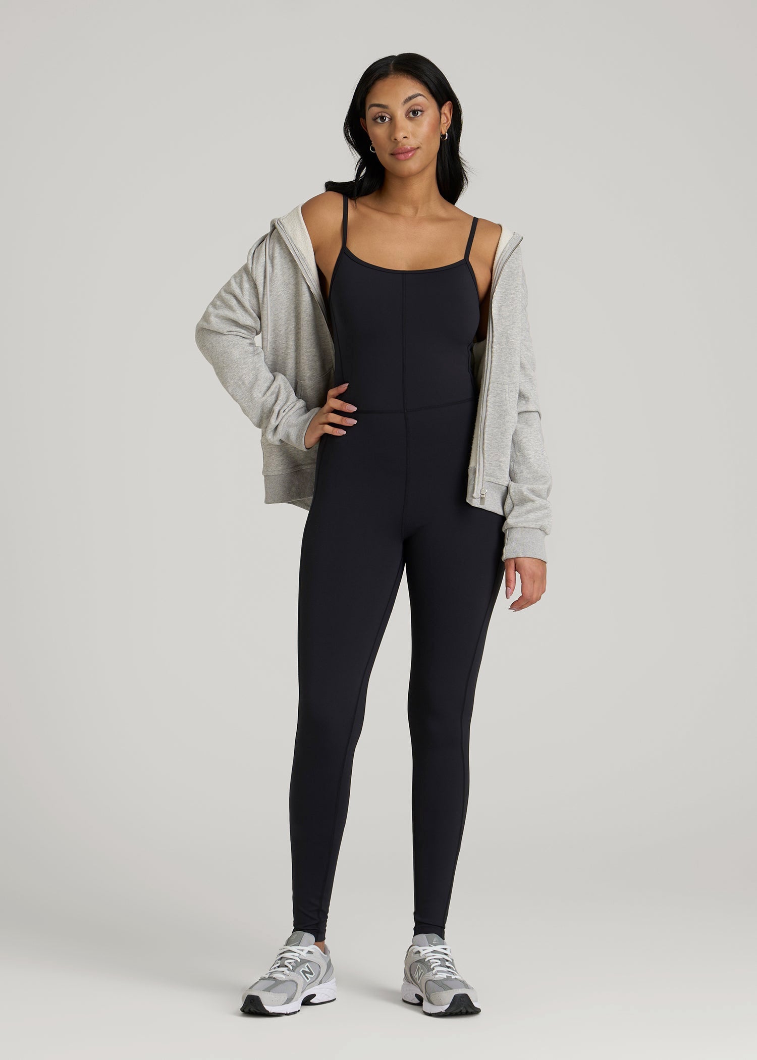 American Tall For Sale | Balance Spaghetti Strap Jumpsuit for Tall Women in Black