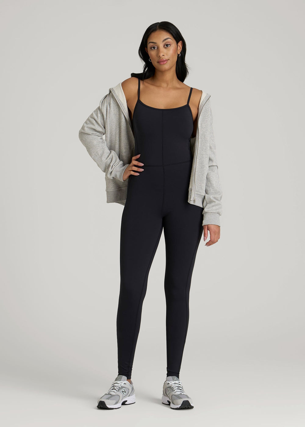 American Tall For Sale | Balance Spaghetti Strap Jumpsuit for Tall Women in Black