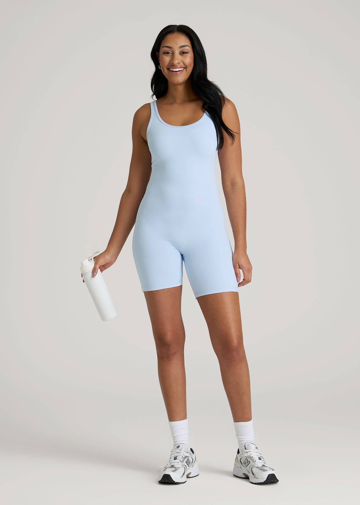 American Tall Online Shop | Balance Scoopneck Romper for Tall Women in Ice Blue