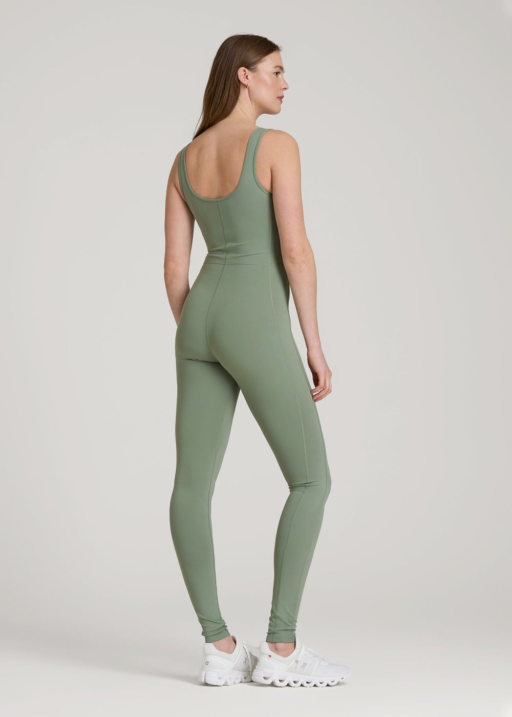 American Tall Online | Balance Scoop Neck Jumpsuit for Tall Women in Dark Seagrass