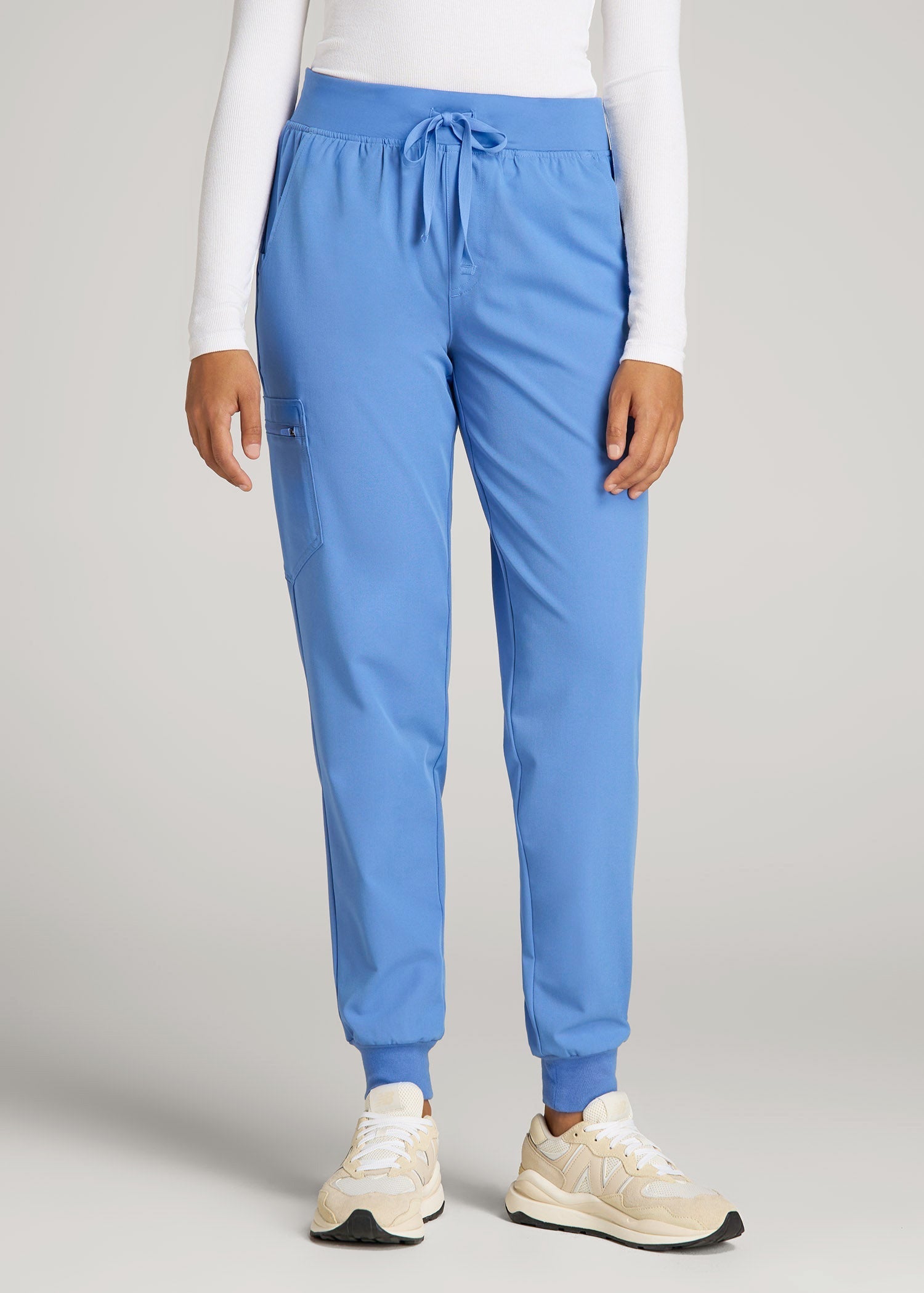 American Tall Discount | Scrub Joggers for Tall Women in Deep Sky Blue