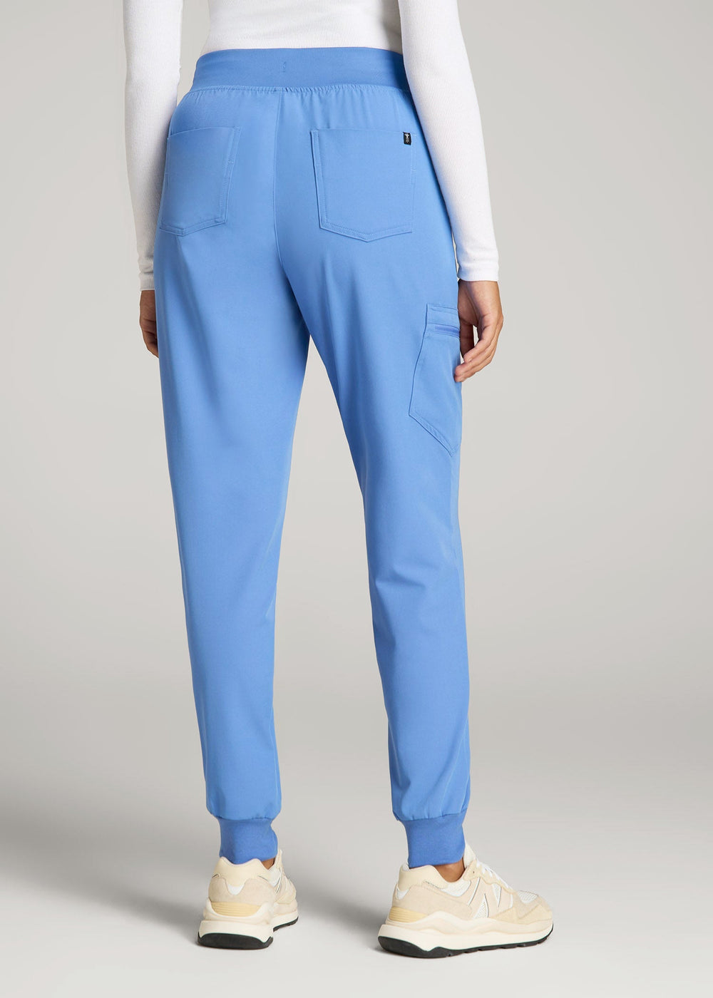 American Tall Discount | Scrub Joggers for Tall Women in Deep Sky Blue