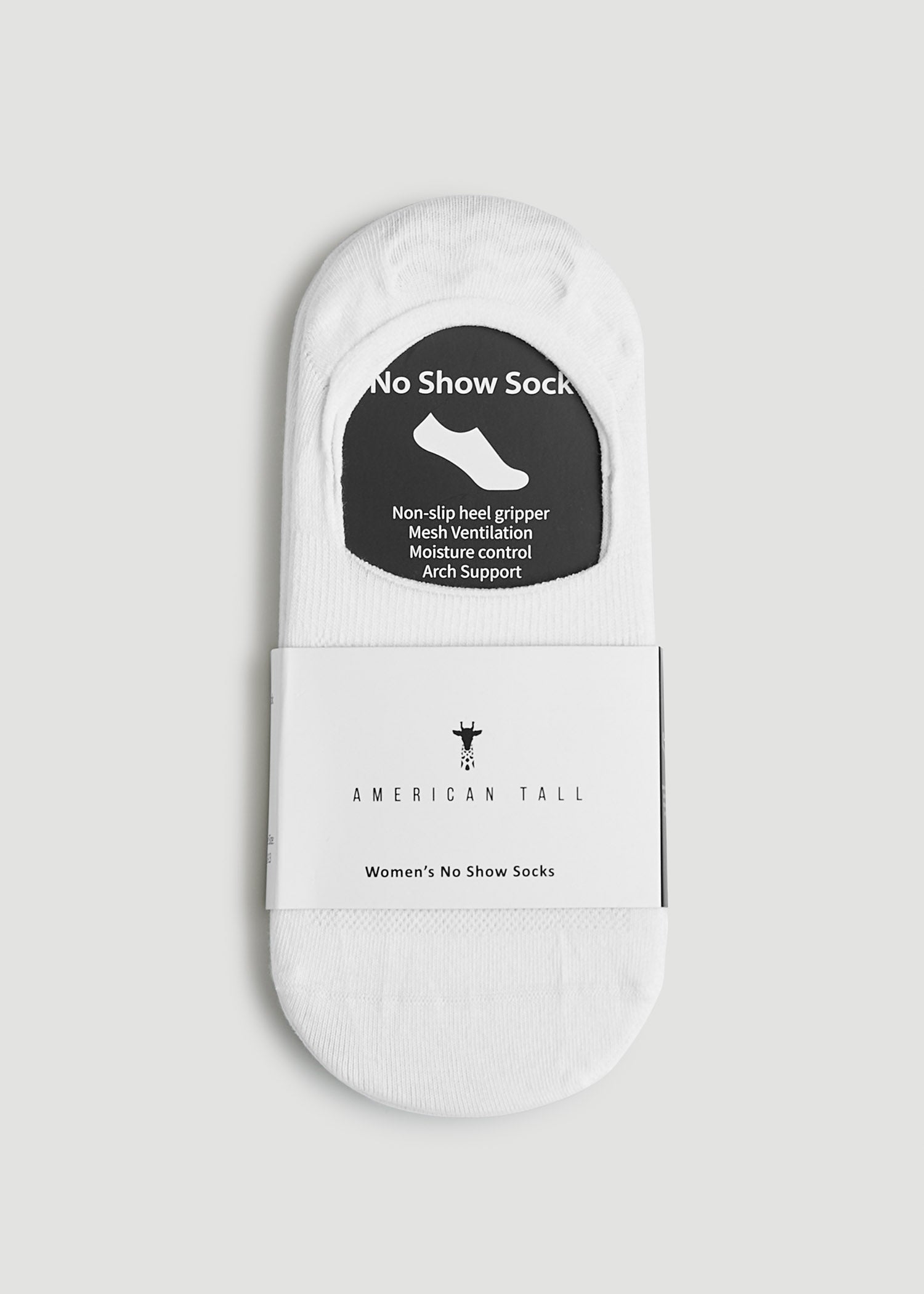American Tall Online | No-Show Socks for Tall Women 3-Pack in White