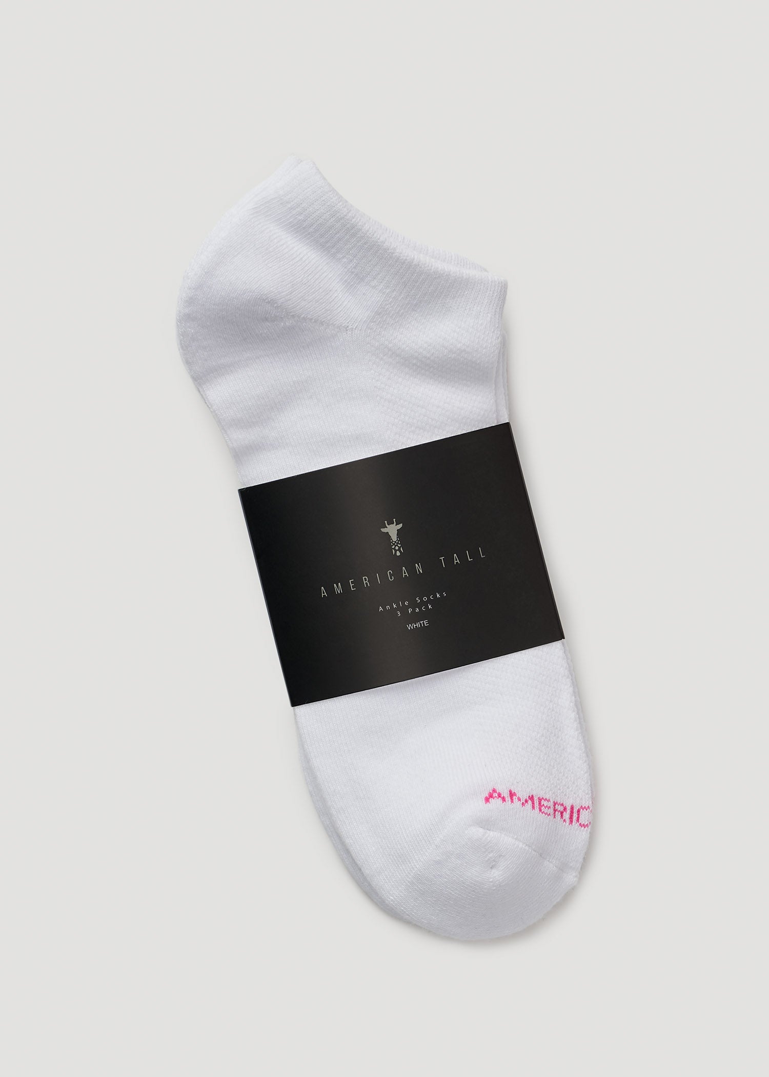 American Tall Sale | Ankle Socks (X-Large Size: 10-13) for Tall Women in White