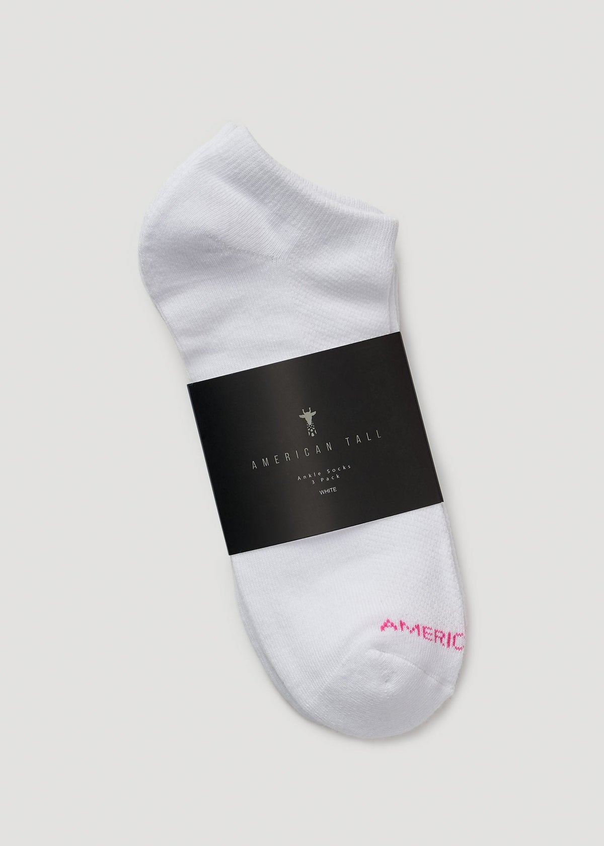 American Tall Sale | Ankle Socks (X-Large Size: 10-13) for Tall Women in White