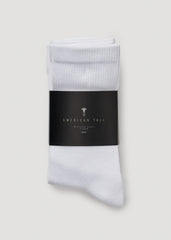 American Tall For Sale | Mid Crew Socks (X-Large Size: 10-13) for Tall Women in White