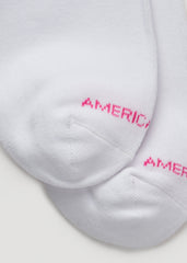 American Tall For Sale | Mid Crew Socks (X-Large Size: 10-13) for Tall Women in White