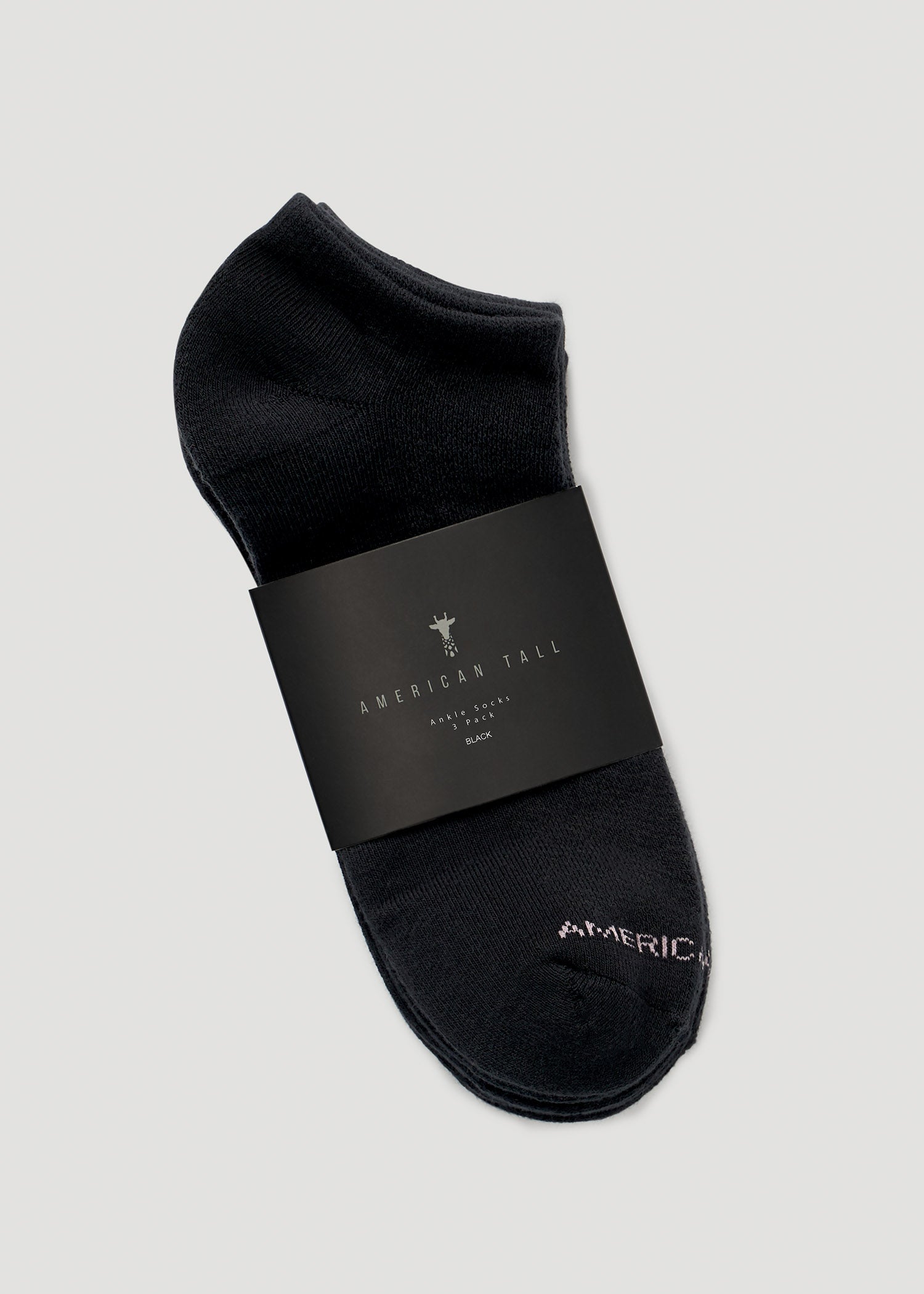 American Tall Online Shop | Ankle Socks (X-Large Size: 10-13) for Tall Women in Black