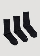 American Tall Discount | Mid Crew Socks (X-Large Size: 10-13) for Tall Women in Black