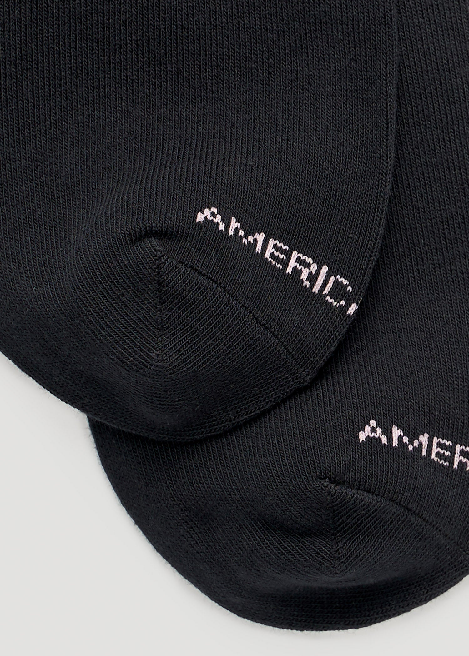 American Tall Discount | Mid Crew Socks (X-Large Size: 10-13) for Tall Women in Black