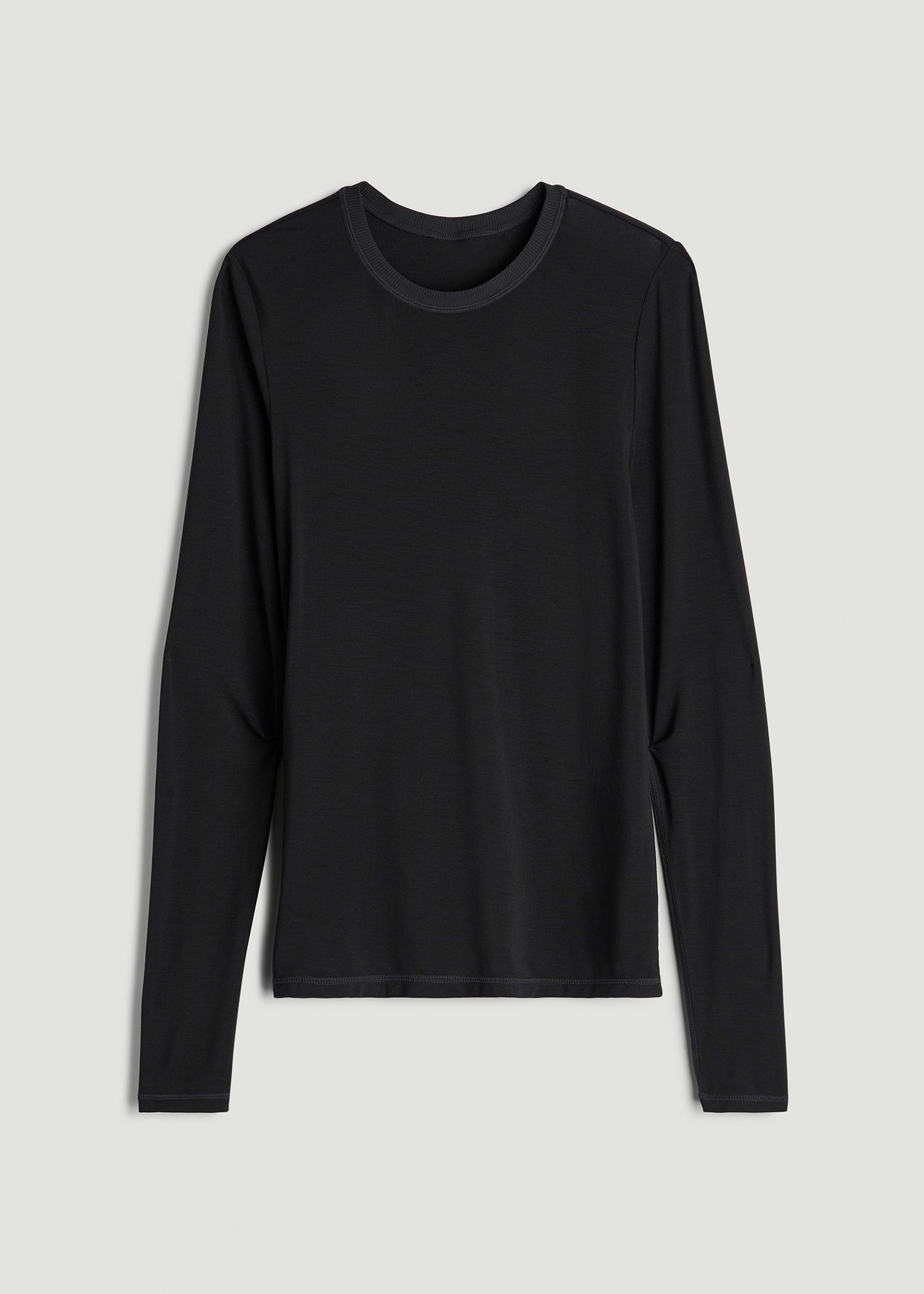 American Tall Online | Thermal Merino Wool Base Layer Long Sleeve Top for Tall Women in Black