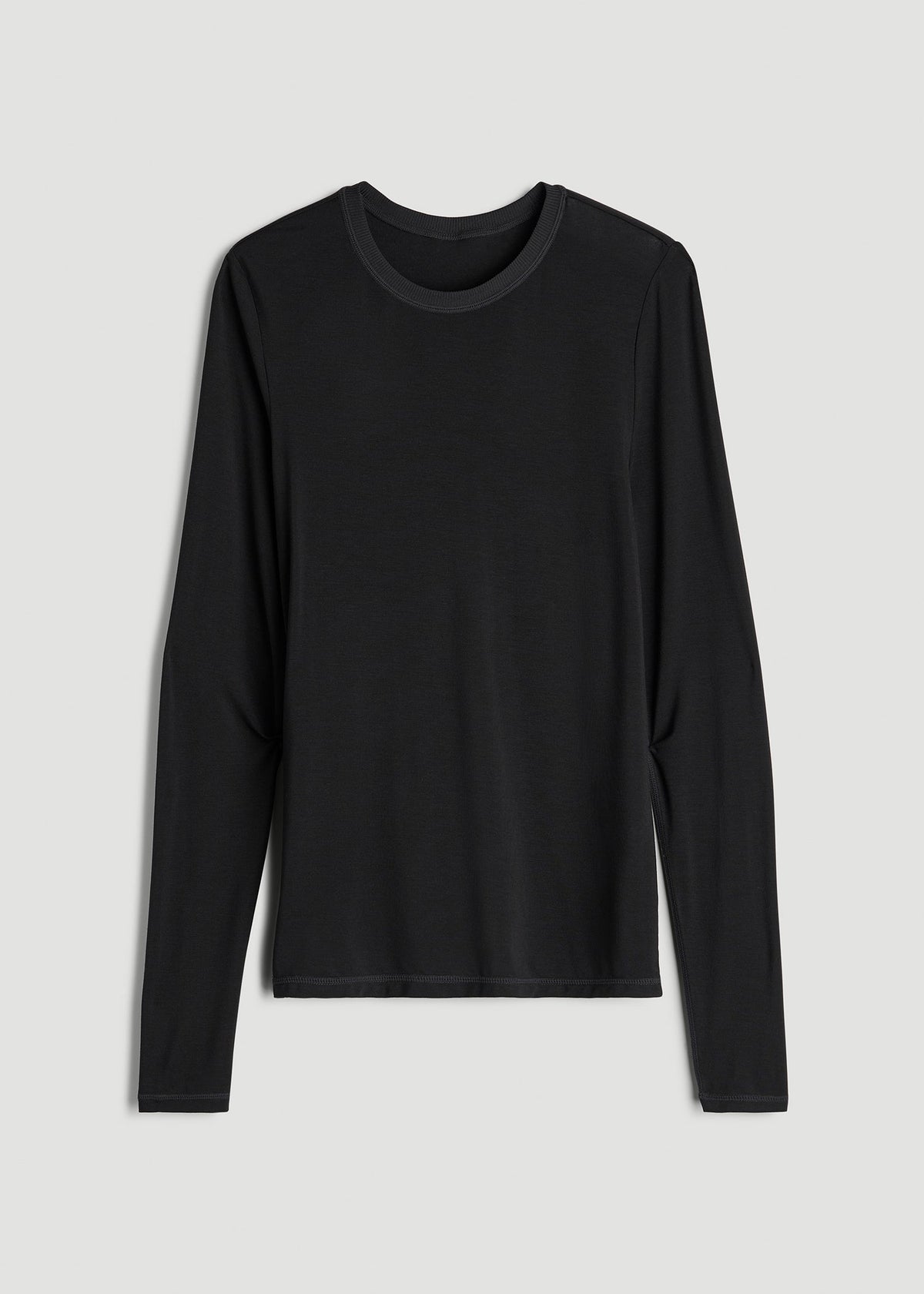 American Tall Online | Thermal Merino Wool Base Layer Long Sleeve Top for Tall Women in Black