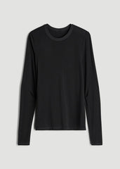 American Tall Online | Thermal Merino Wool Base Layer Long Sleeve Top for Tall Women in Black