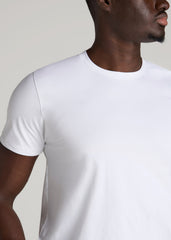 American Tall Outlet | The Essential Modern Fit Crewneck Tee for Tall Men in White