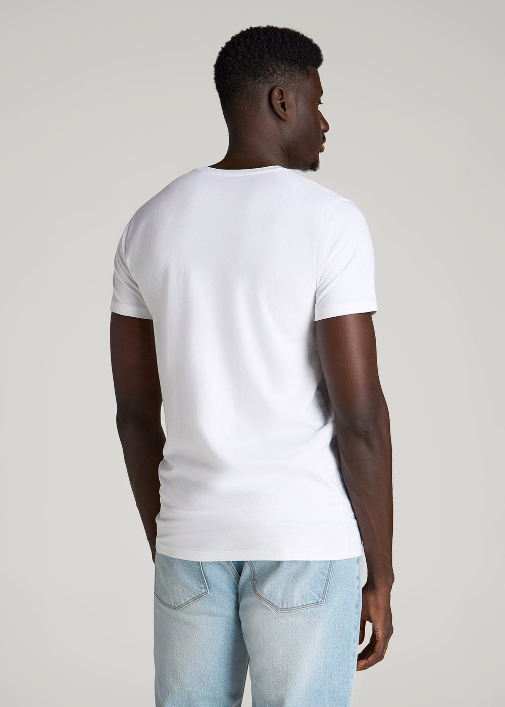 American Tall Outlet | The Essential Modern Fit Crewneck Tee for Tall Men in White