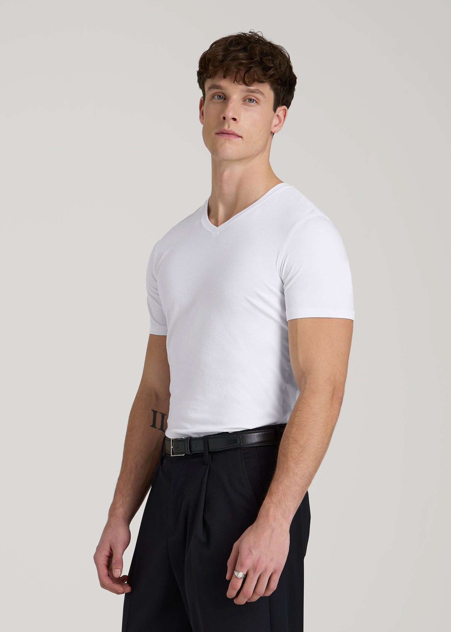 American Tall For Sale | The Essential Slim Fit V-Neck Tee for Tall Men in White