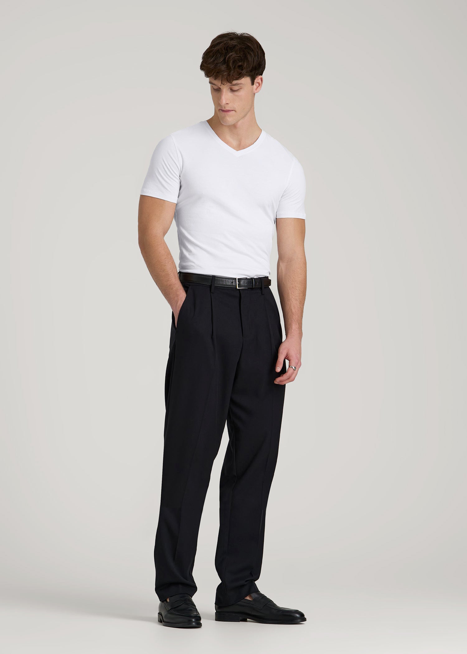 American Tall For Sale | The Essential Slim Fit V-Neck Tee for Tall Men in White