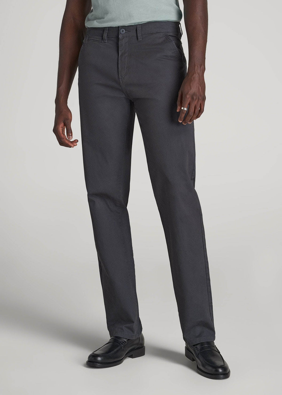 American Tall Discount | J1 STRAIGHT Leg Chinos for Tall Men in Iron Grey