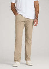 American Tall Online | Carman TAPERED Fit Five Pocket Pants for Tall Men in Desert Khaki