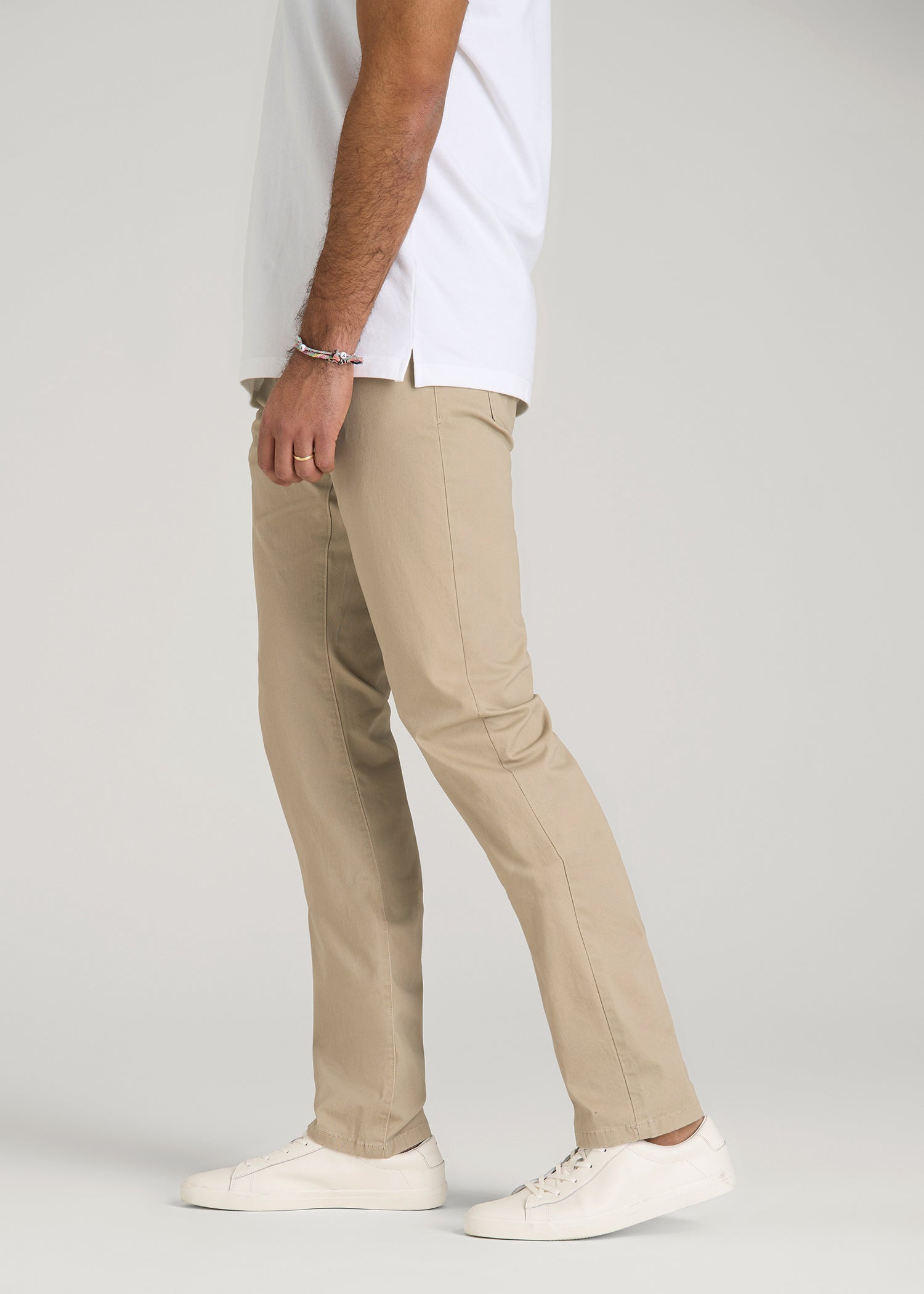 American Tall Online | Carman TAPERED Fit Five Pocket Pants for Tall Men in Desert Khaki